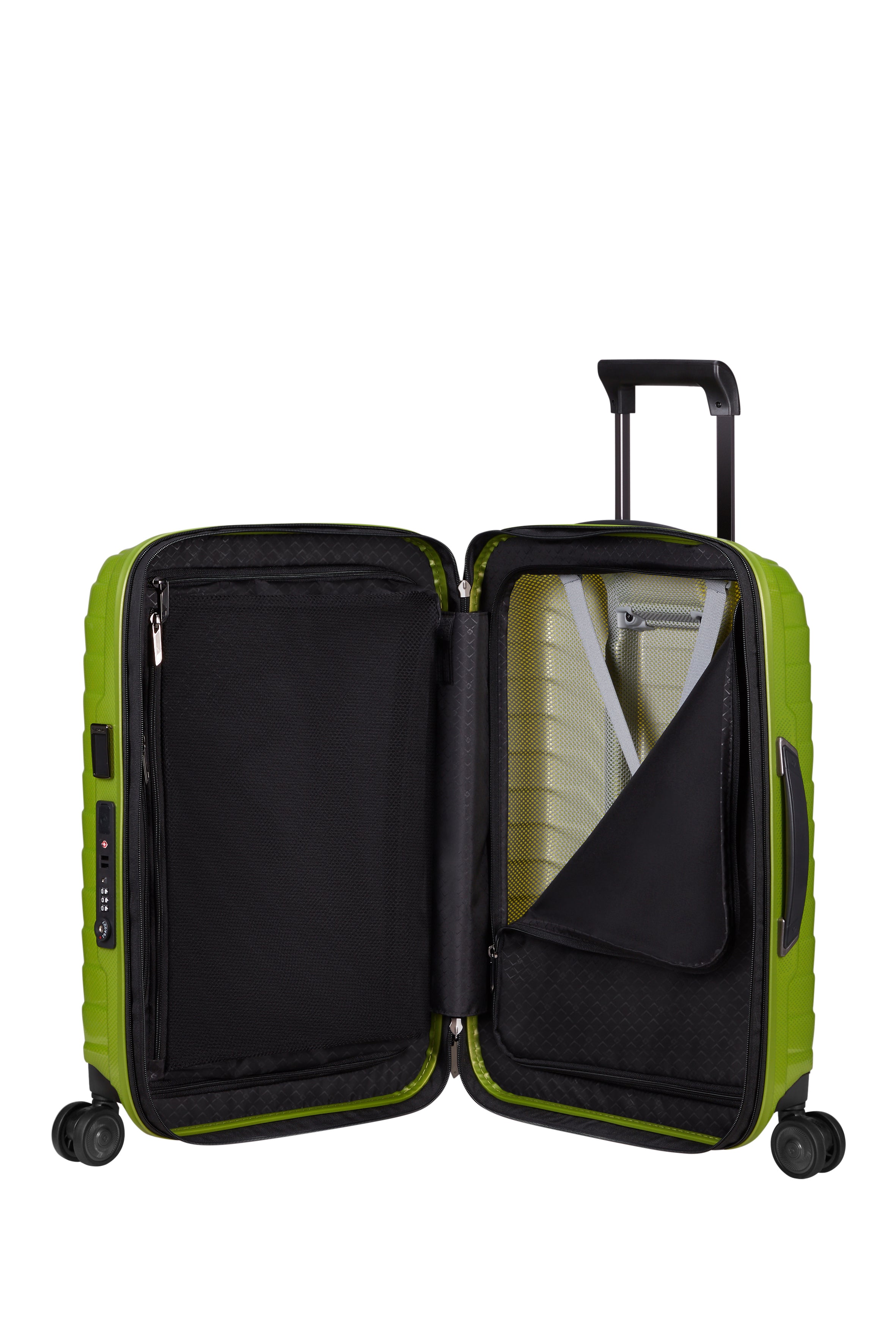 Valise Proxis 4 roues 55cm - Lime - Extensible