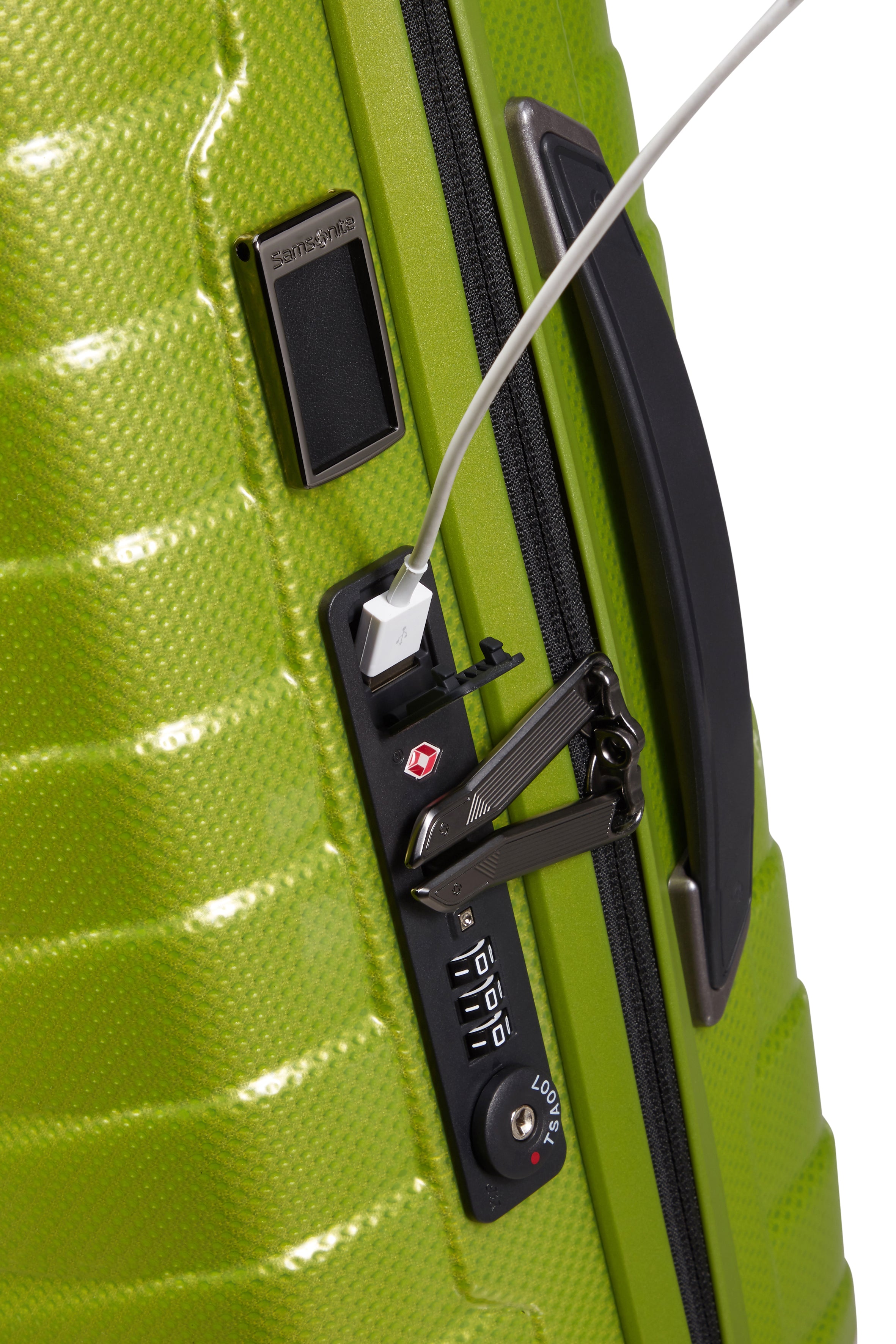 Valise Proxis 4 roues 55cm - Lime - Extensible