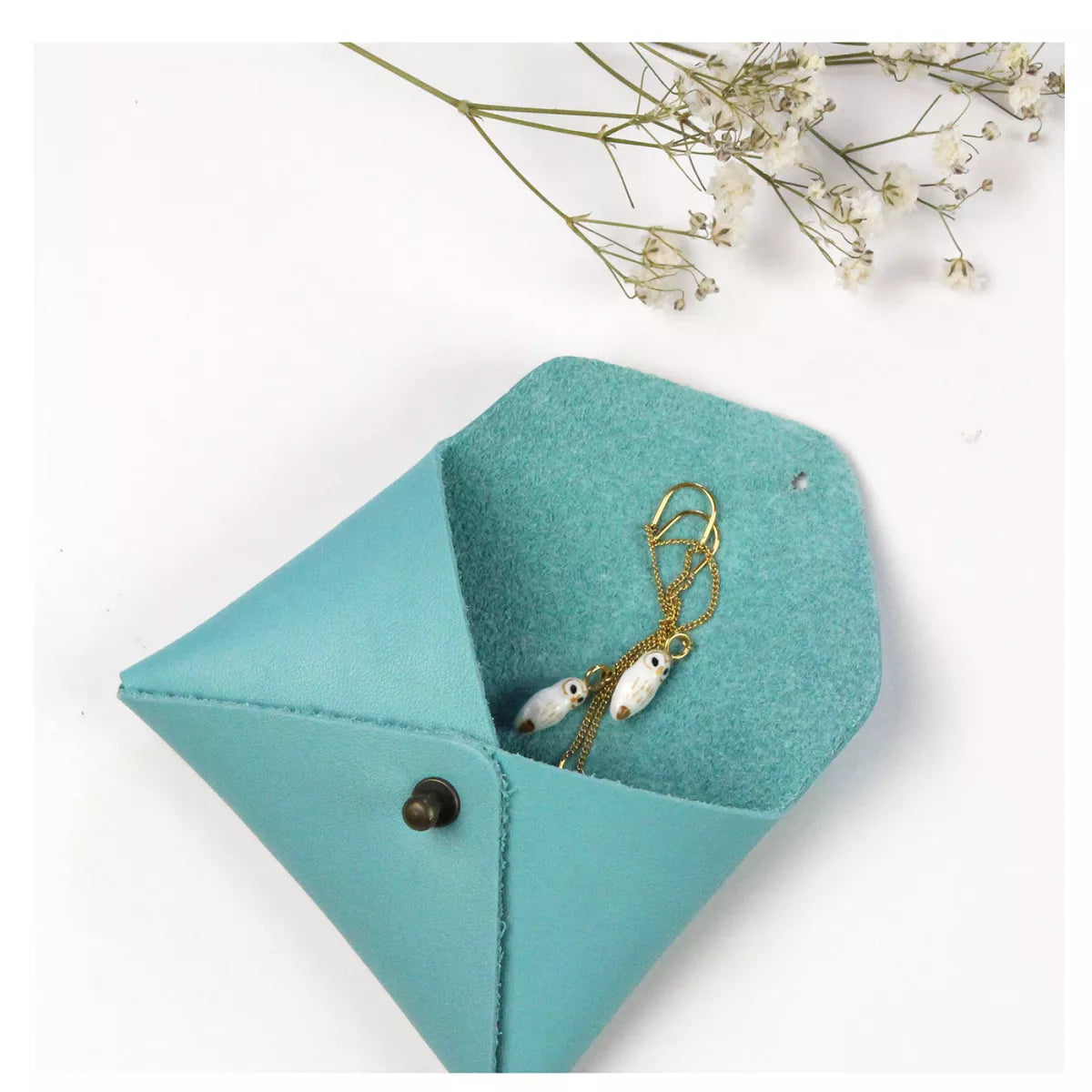 Mini Pochette - Coeur Blue beetle