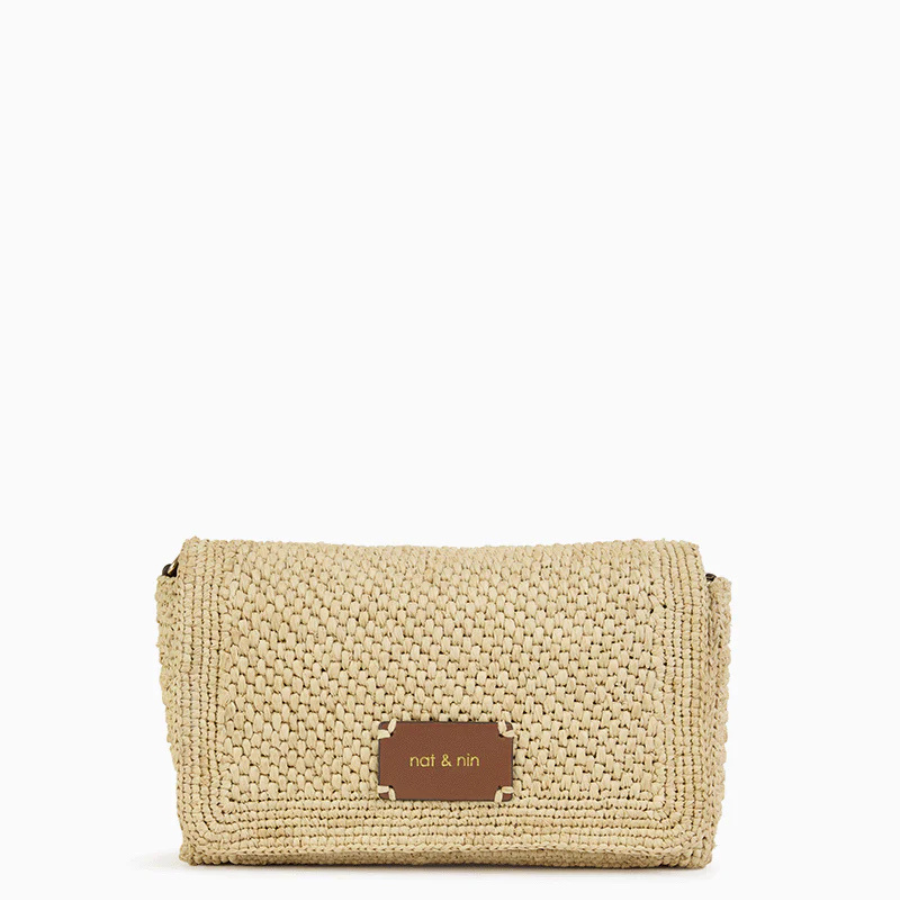 Sac bandoulière Raphia & Paille - Palermo Noisette