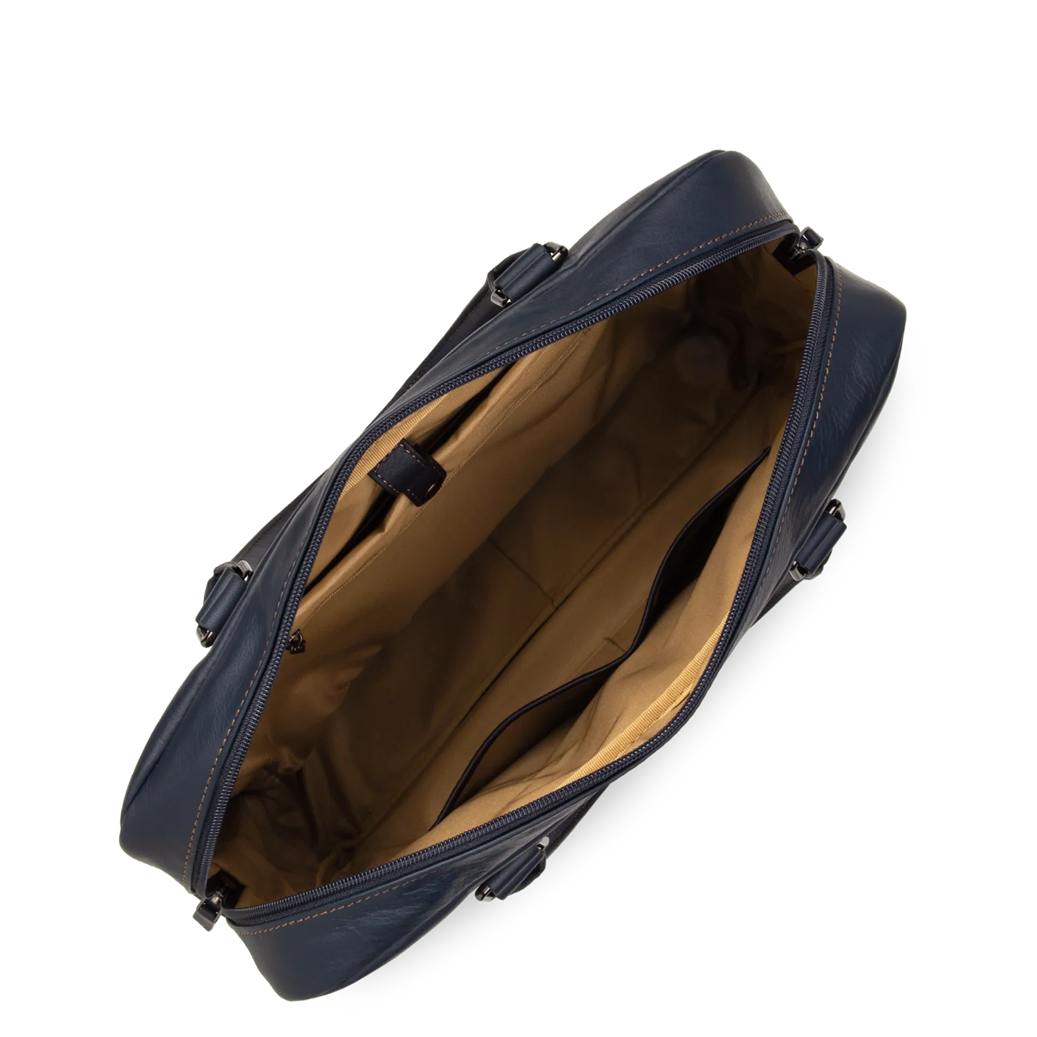 Porte documents - Soft Vintage 31 - Bleu foncé / Camel