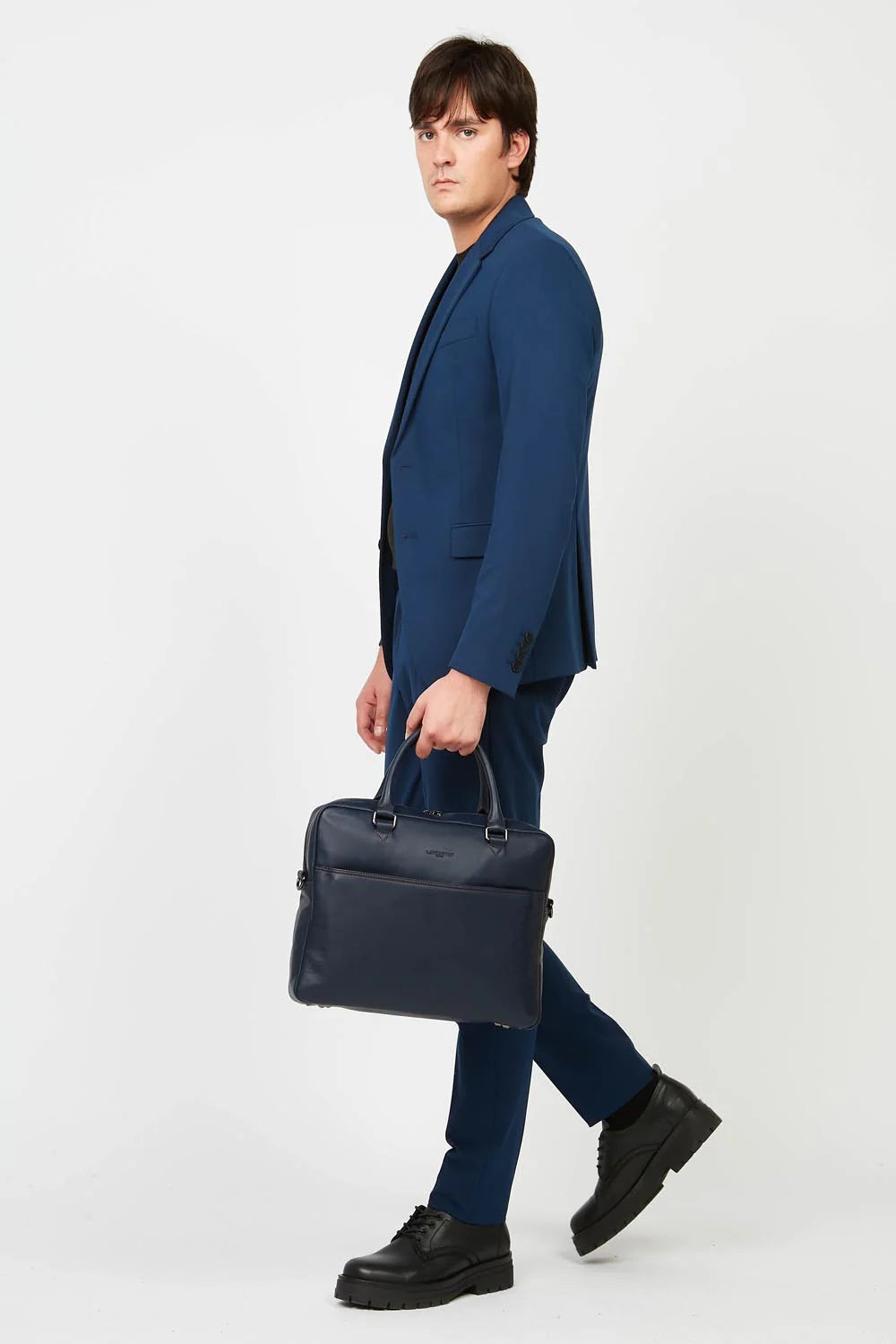 Porte documents - Soft Vintage 31 - Bleu foncé / Camel