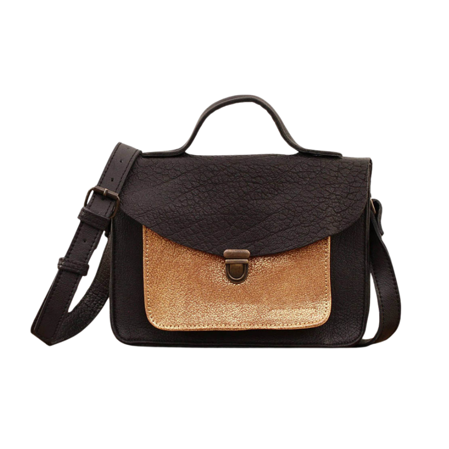 Sac Bandoulière - Mlle George - Noir Doré