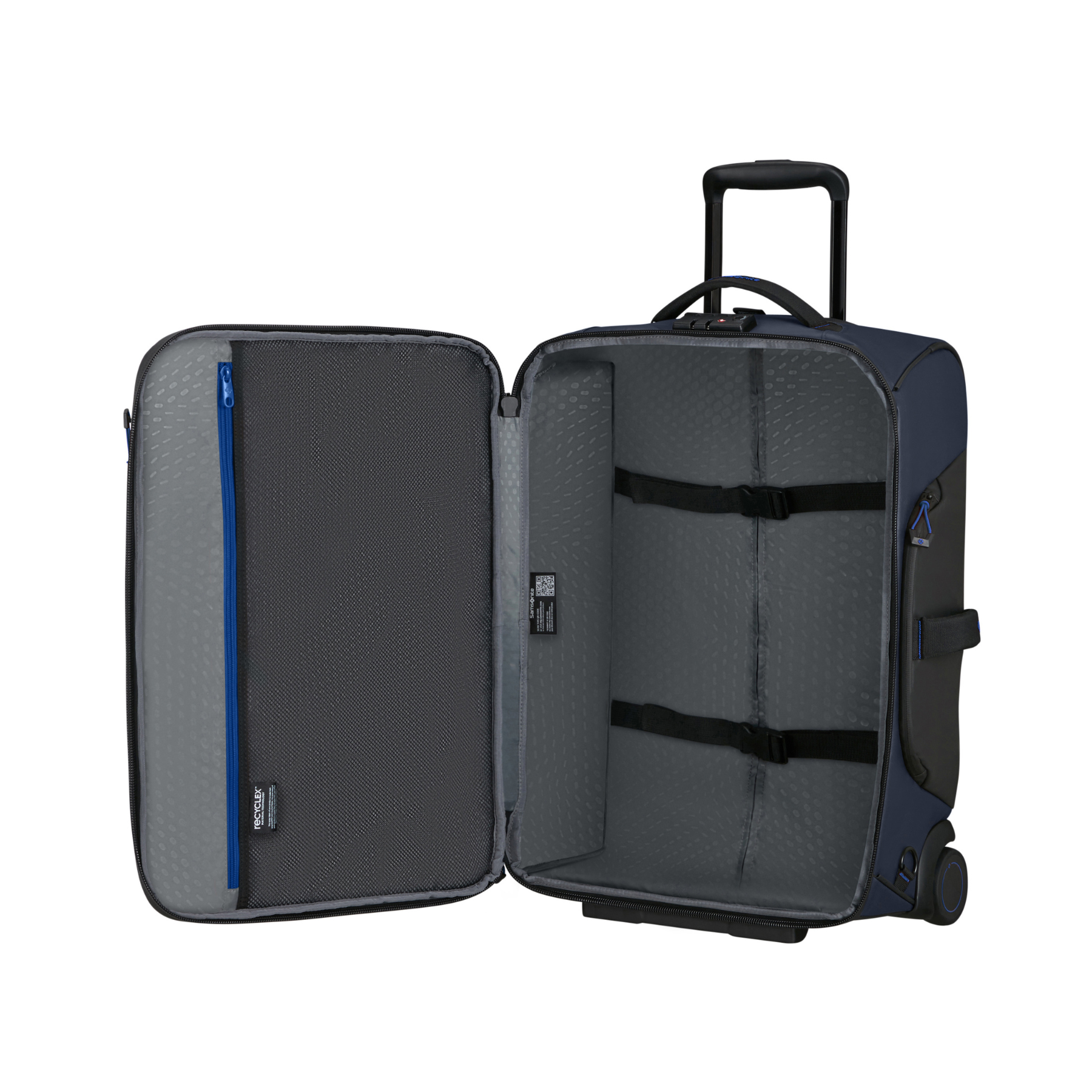 Sac de voyage à roulettes/Sac à dos - Blue night 55cm