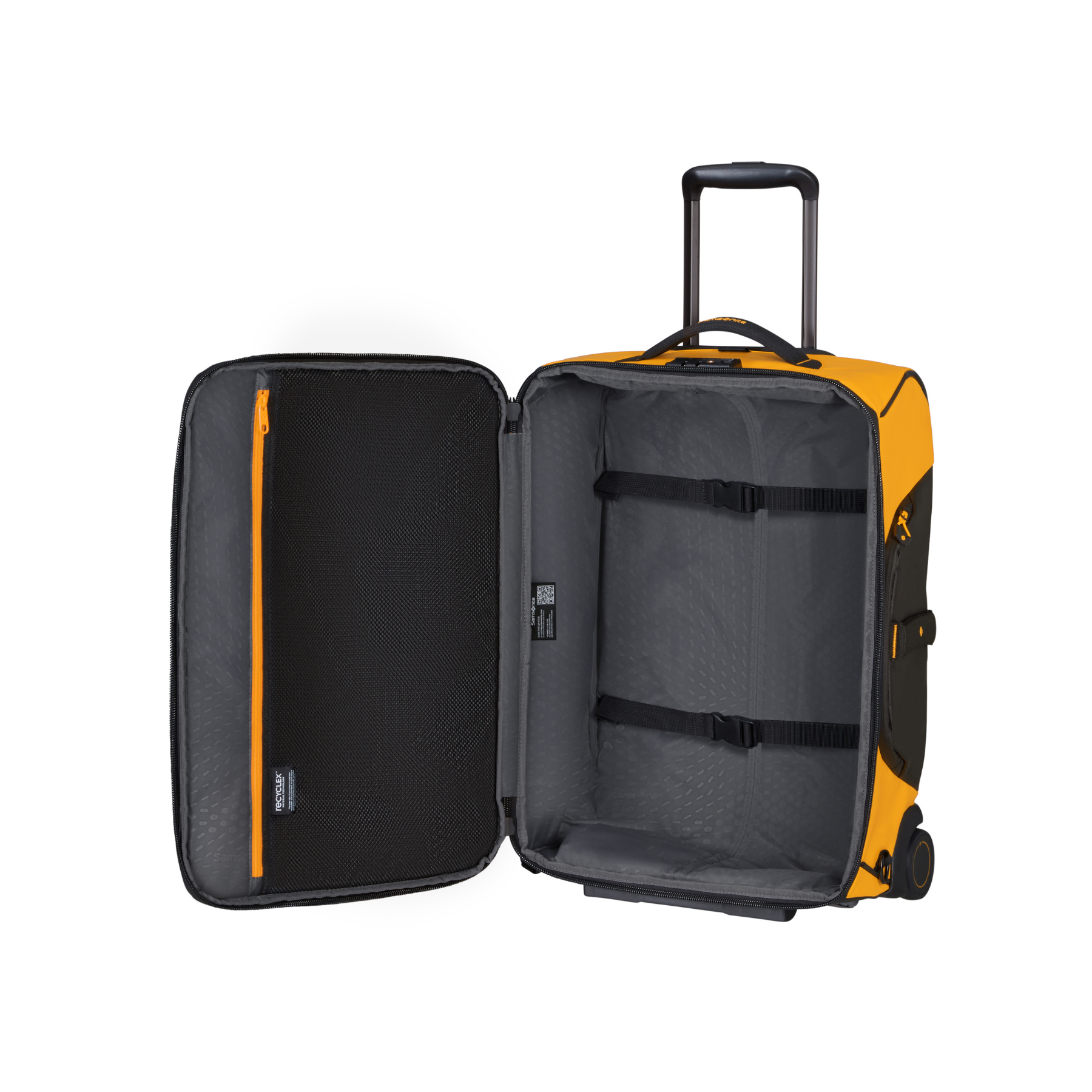 Sac de voyage à roulettes/Sac à dos - Yellow 55cm
