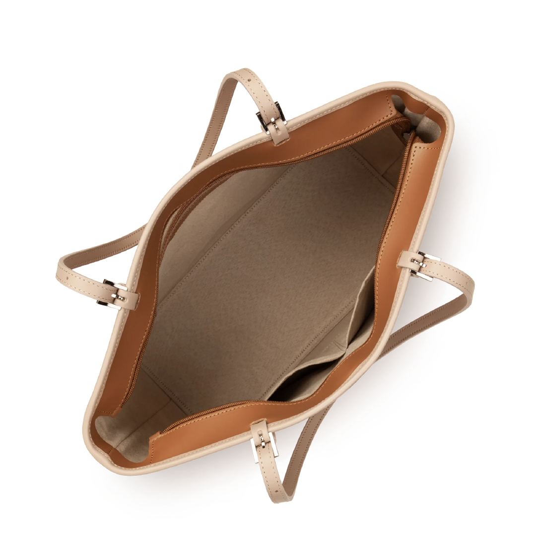 Sac cabas - Smooth M Camel / Nude Foncé
