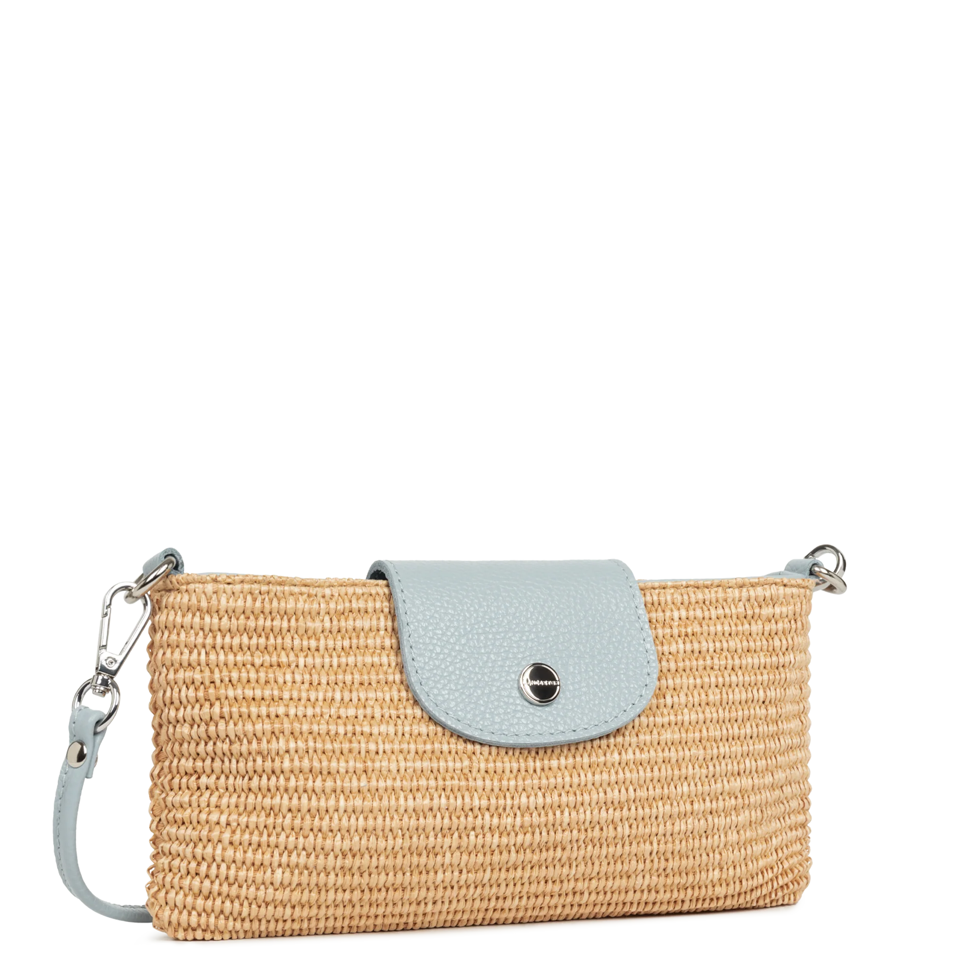 Pochette - Mini Osier Italie Bleu Fumé