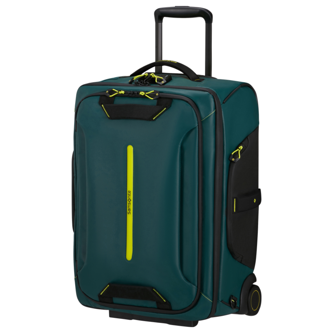 Sac de voyage à roulettes/Sac à dos - Dark Teal - Lime