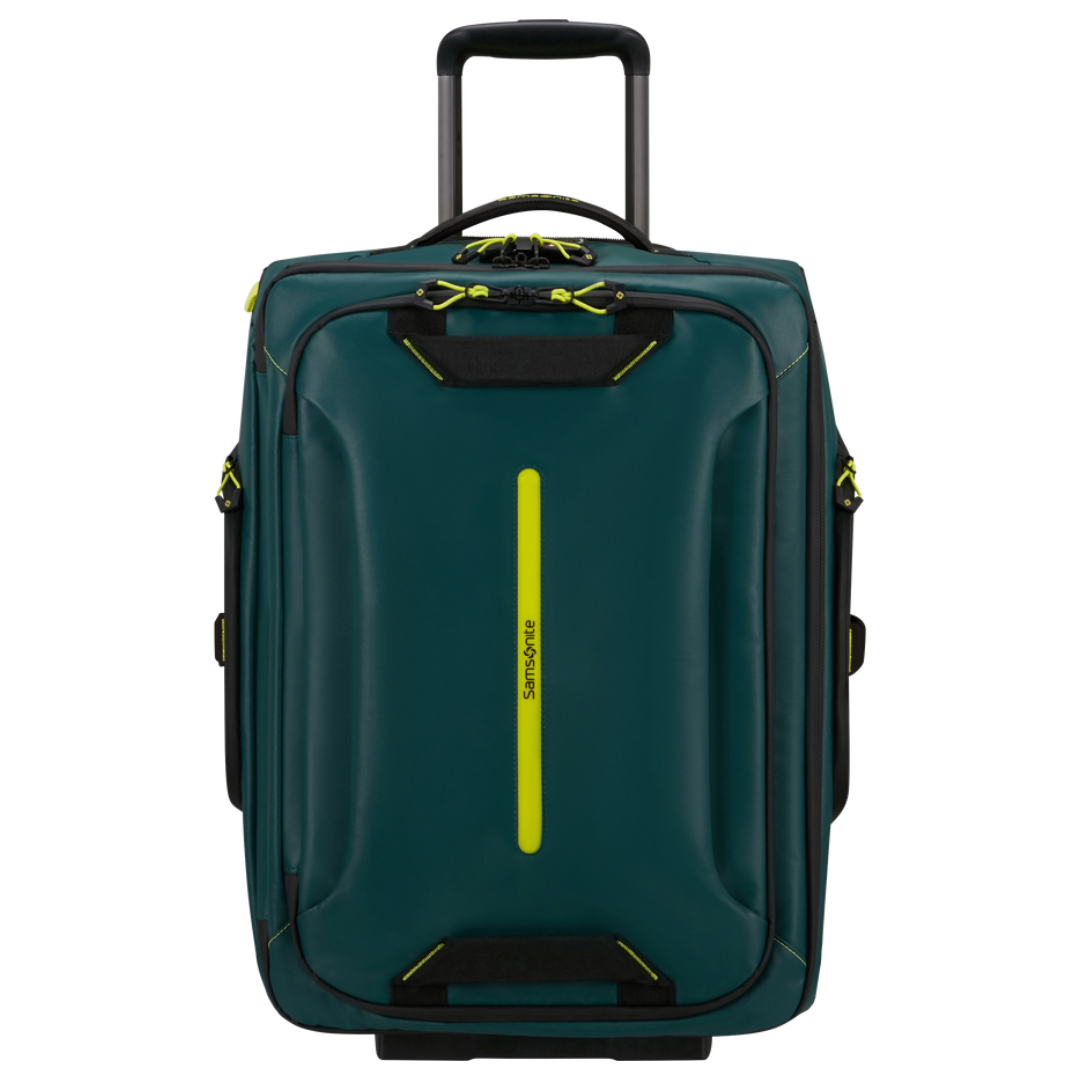 Sac de voyage à roulettes/Sac à dos - Dark Teal - Lime