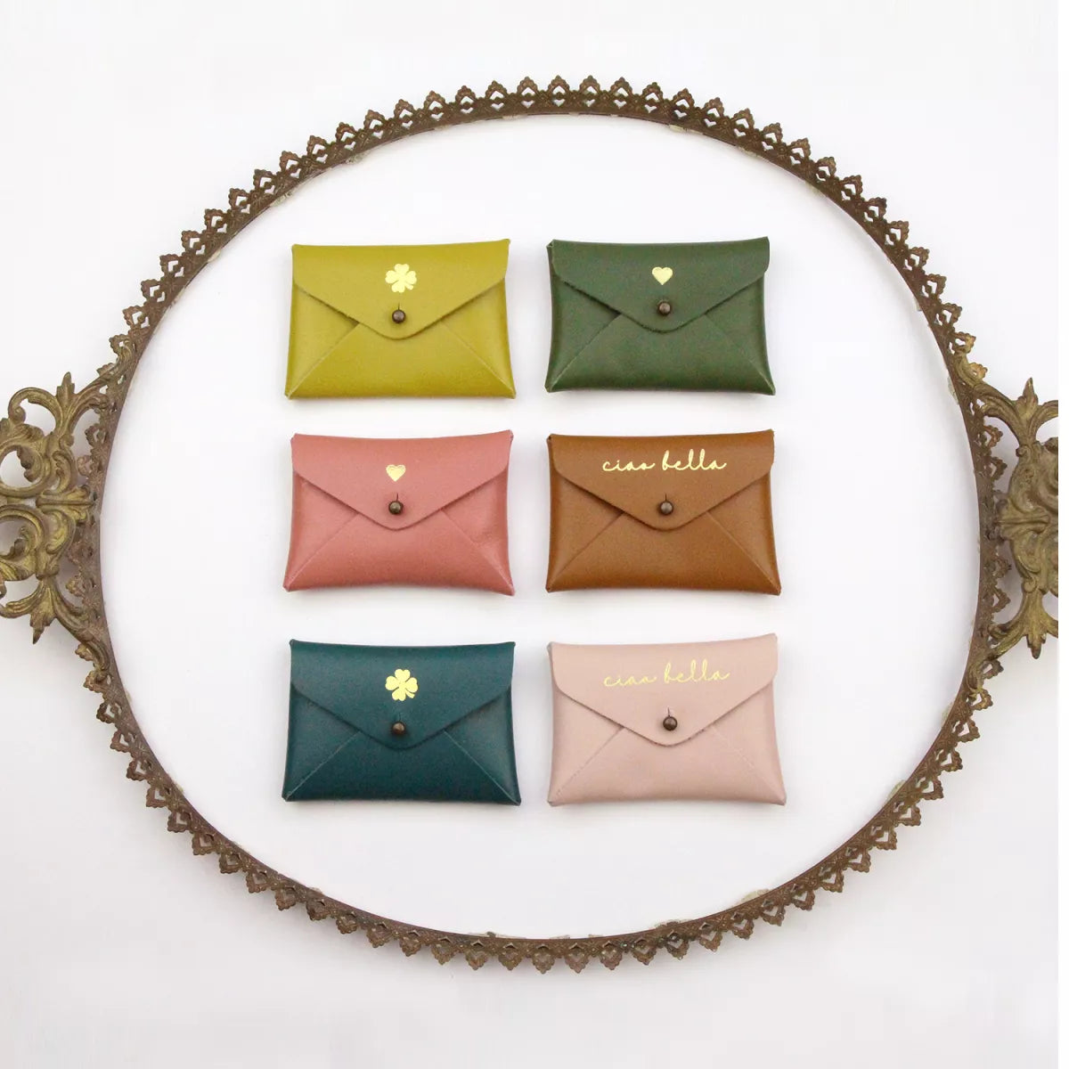 Mini Pochette - Coeur Vert Agave