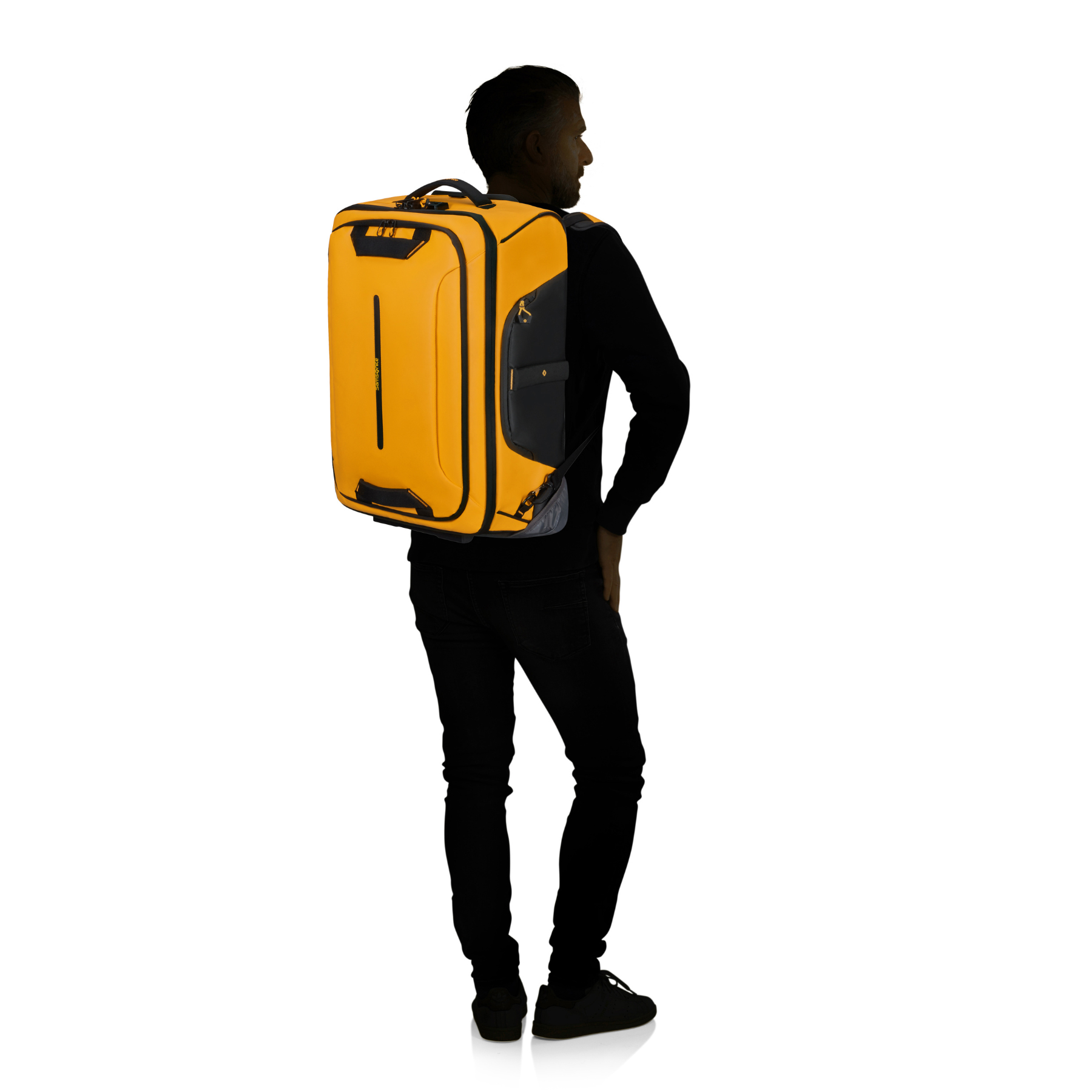 Sac de voyage à roulettes/Sac à dos - Yellow 55cm