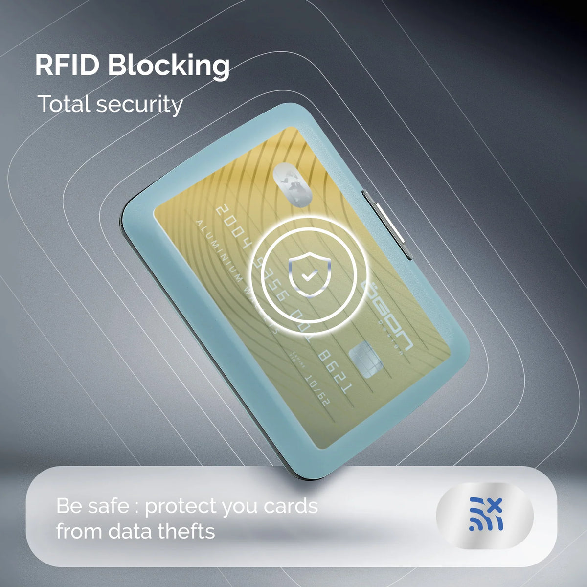 Portefeuille - RFID Smart Case V2 Artic Blue