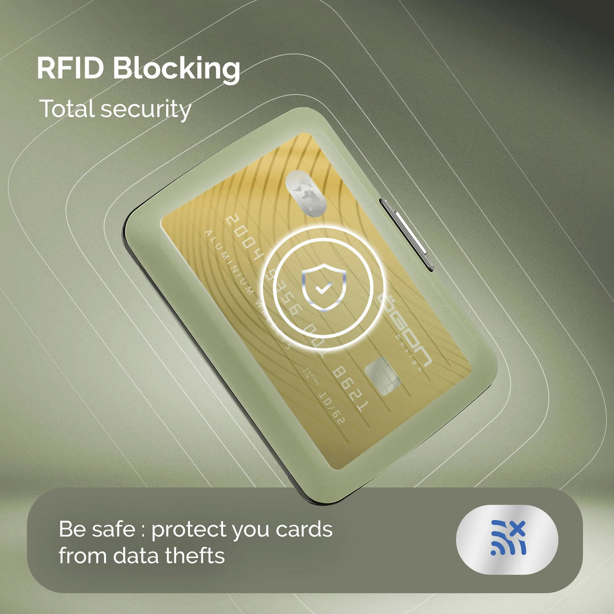 Portefeuille - RFID Smart Case V2 Cactus Green