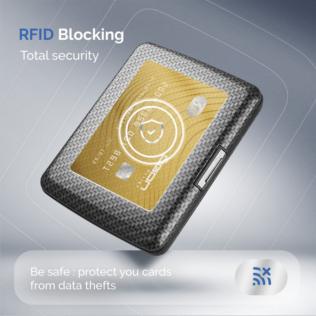 Portefeuille - RFID Smart Case V2 Carbon