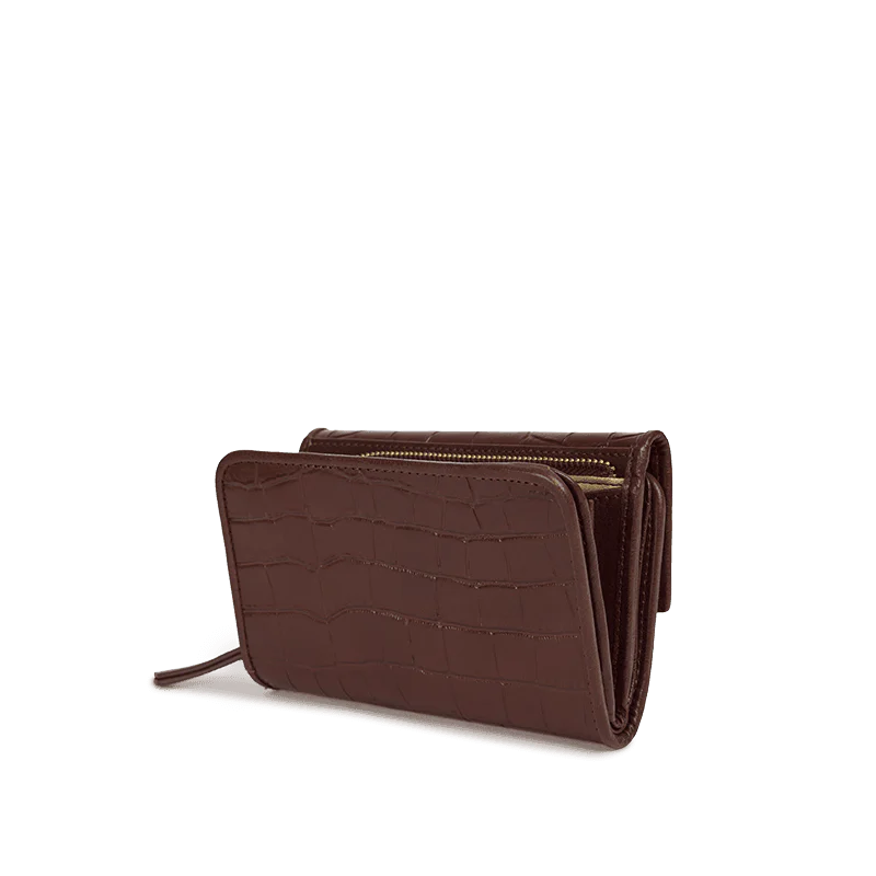 Portefeuille - Lotti Croco acajou
