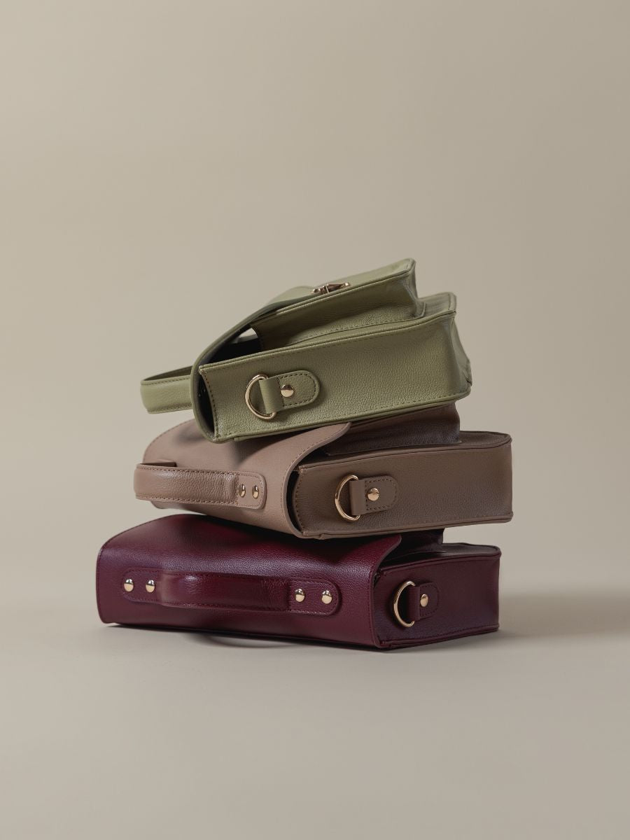 Sac Bandoulière - Mlle George 2 - Pourpre