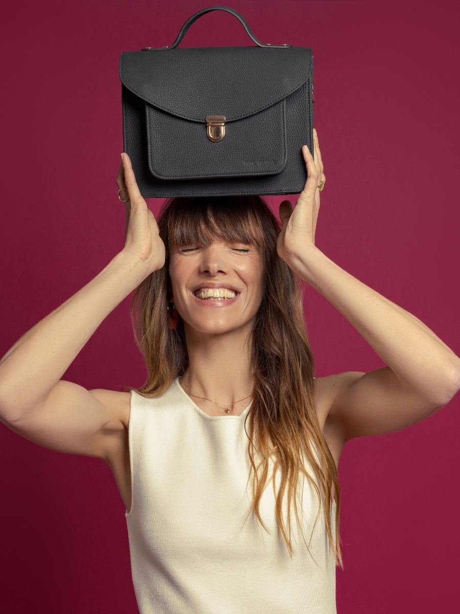 Sac Bandoulière - Mlle George 2 - Noir Charbon