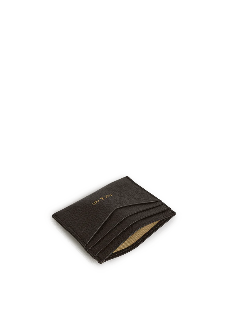 Porte cartes - Many Ébène grainé