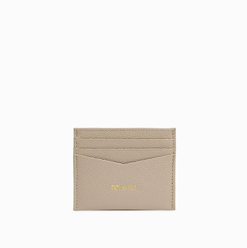 Porte cartes - Many Grège grainé