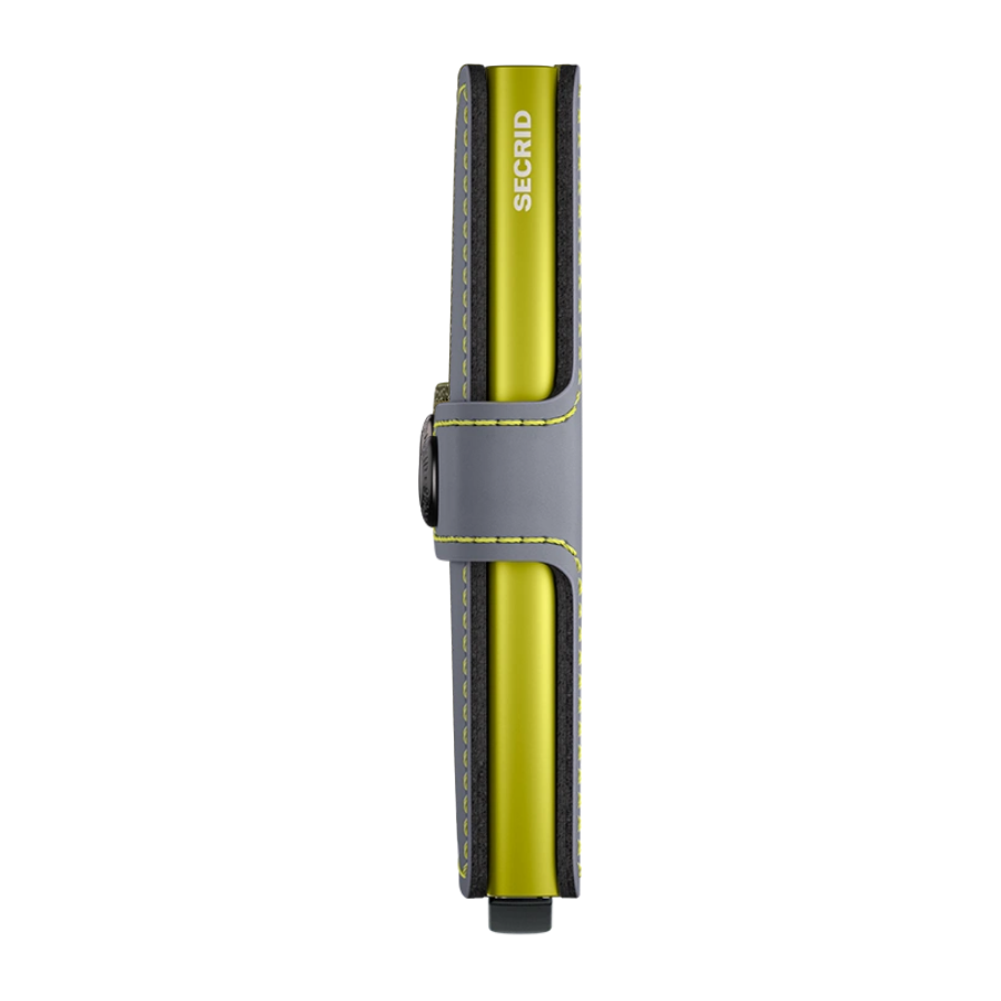 Porte cartes RFID - Miniwallet Matte Grey Lime