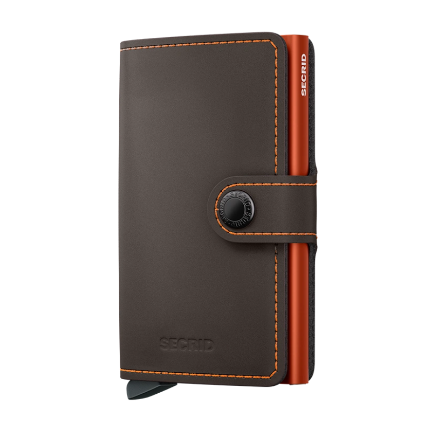 Porte cartes RFID - Miniwallet Matte Truffle Orange