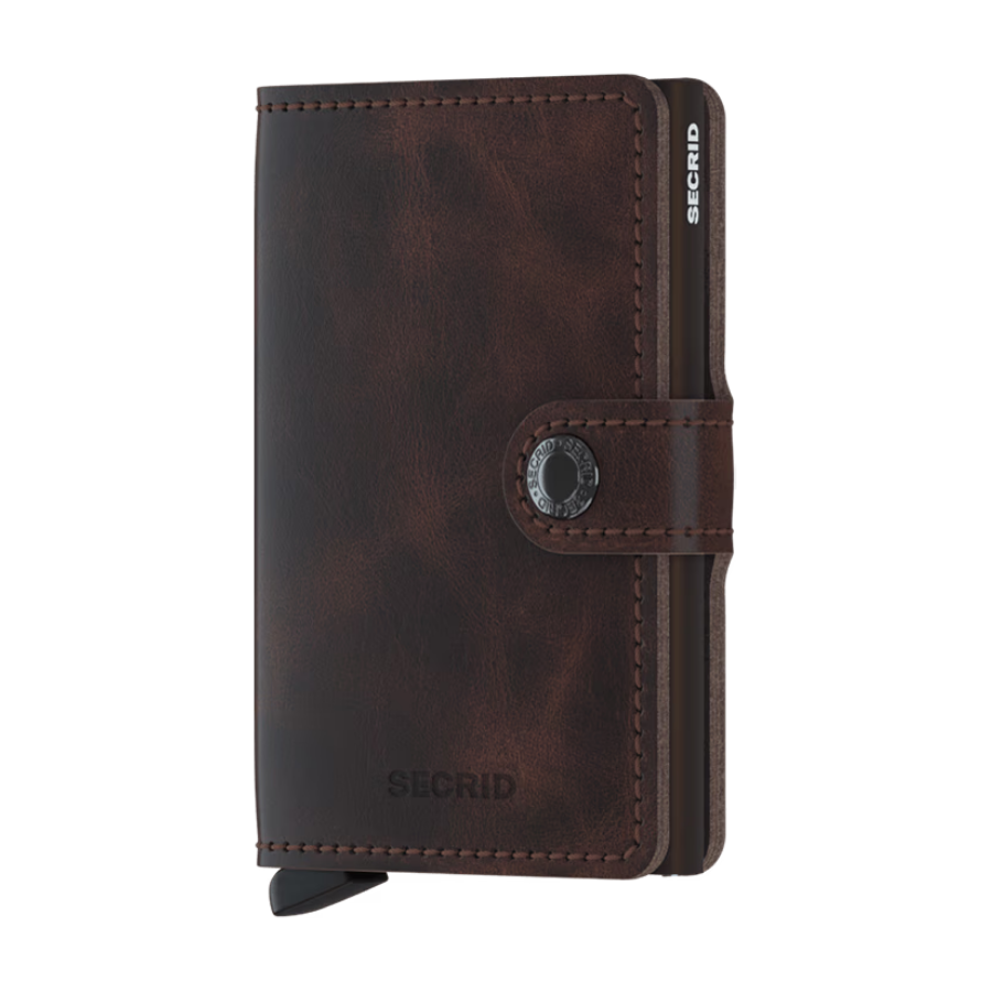 Porte cartes RFID - Miniwallet Vintage Choco