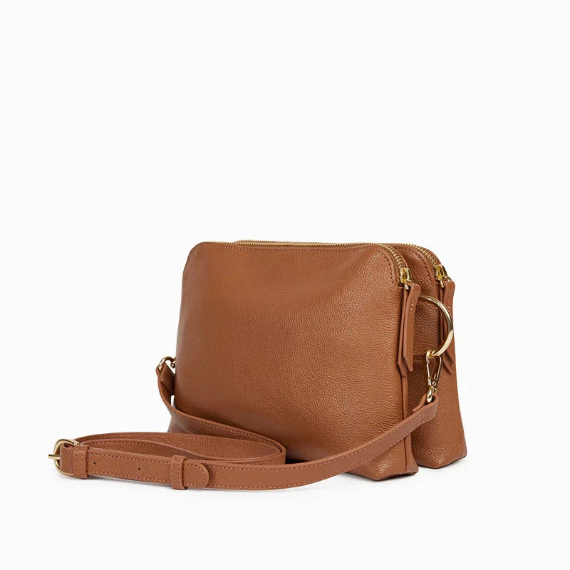 Sac bandoulière - Nael Noisette grainé