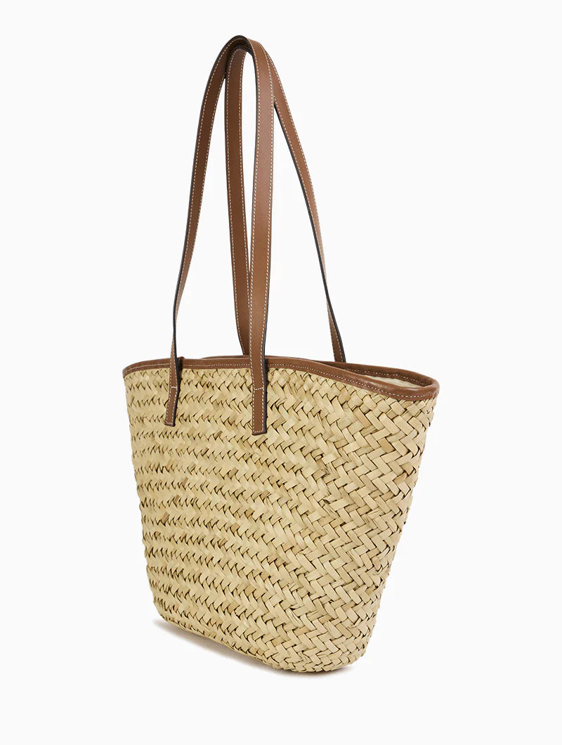 Sac Cabas Raphia et Paille - Papaya Noisette