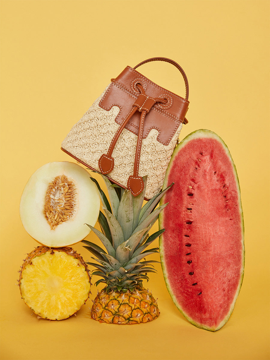 Mini Sac Seau - Capucine XS - Naturel/Cognac