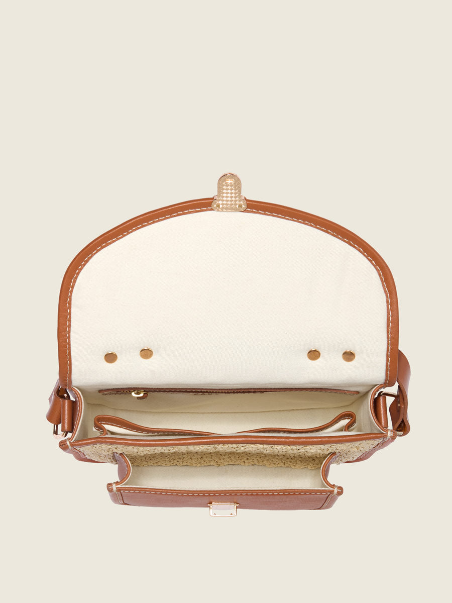 Sac Bandoulière - Mlle George - Naturel/Cognac