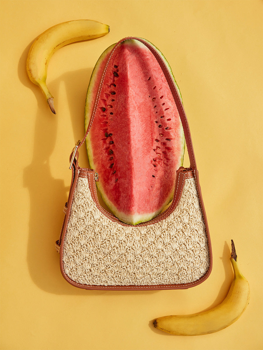 Sac Porté Epaule - Victoire XS - Naturel/Cognac