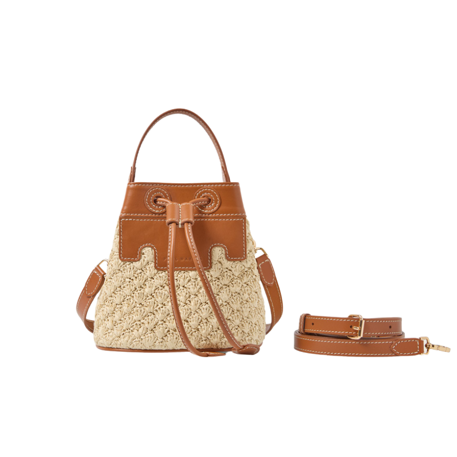 Mini Sac Seau - Capucine XS - Naturel/Cognac