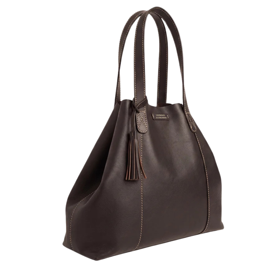 Grand Sac Cabas Cuir Lisse - Odéon Coffee