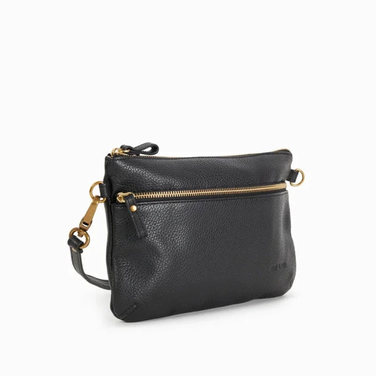 Pochette bandoulière - Vicky Noir Grainé