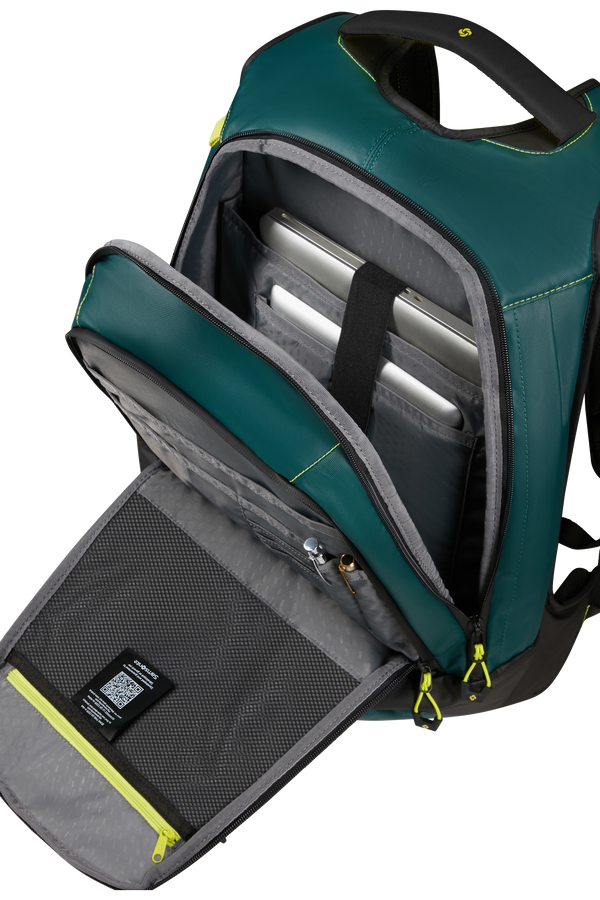Sac à dos - ECODIVER 17.3" Dark Teal/Lime