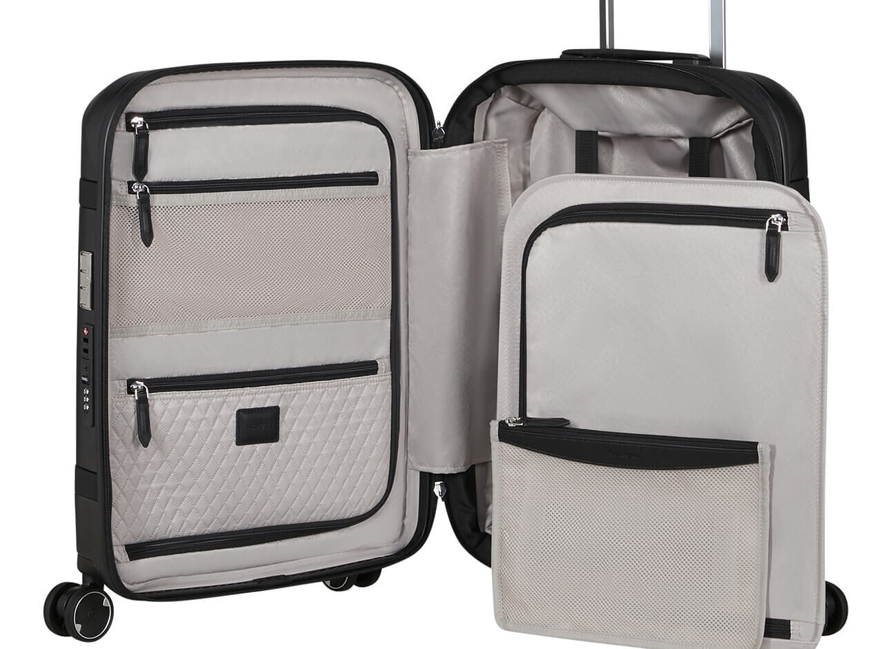 Valise 4 roues - Image 55cm Black easy access