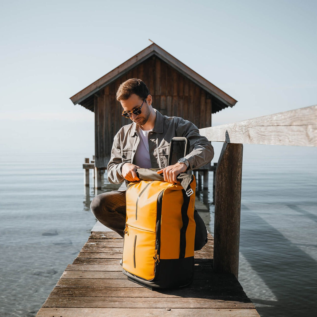 Sac de voyage pliable à roues 4 en 1 - Ecodiver Blue night