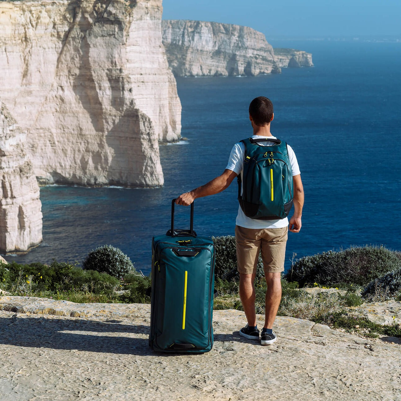 Sac à dos - ECODIVER 17.3" Dark Teal/Lime