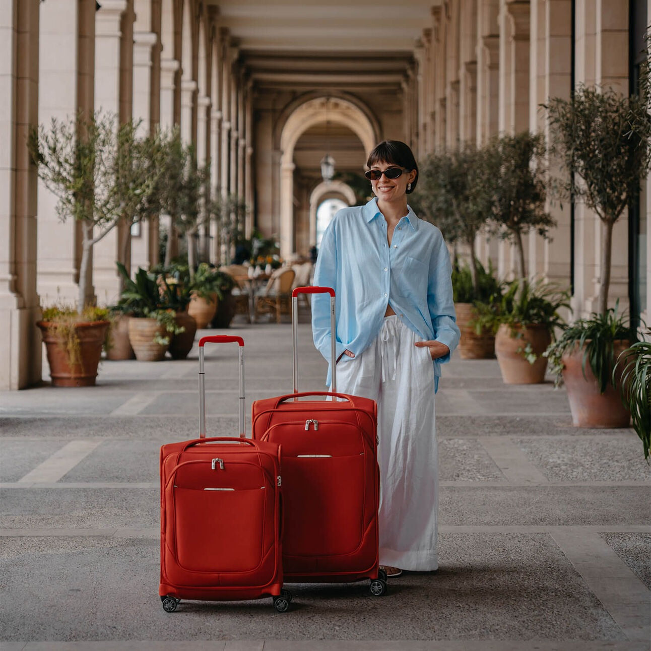 Valise 4 roues- Re-lite Poppy Red 67cm