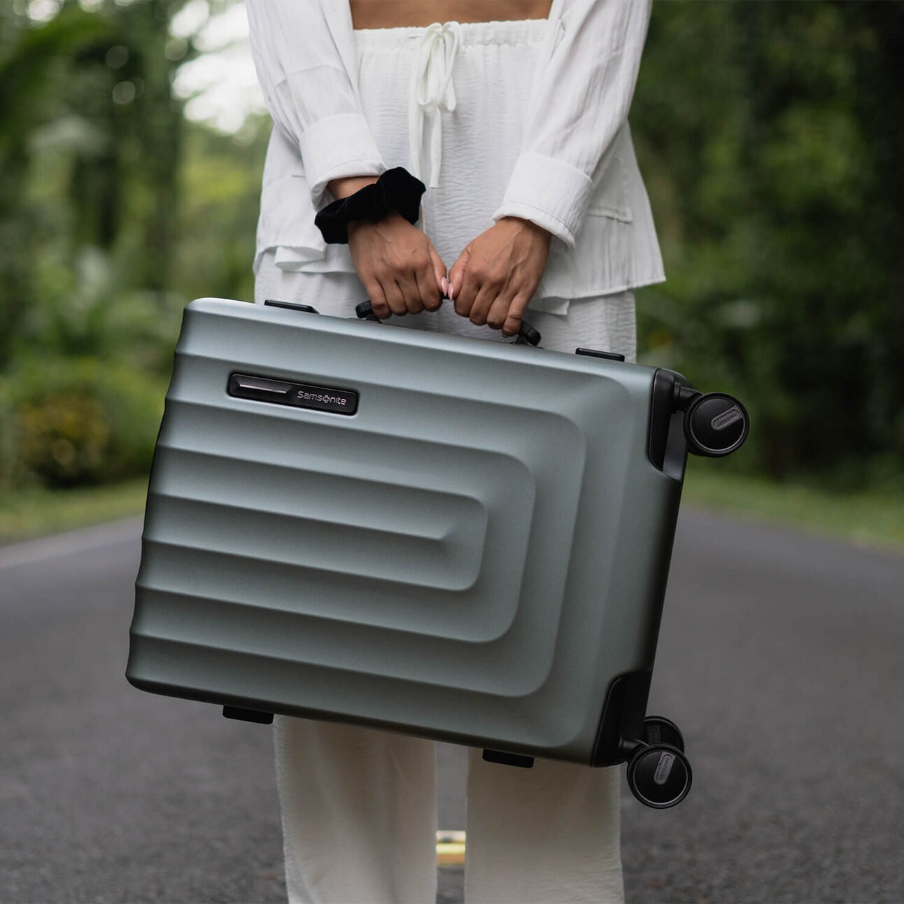 Valise Cabine 4 roues 55 cm - Focus - Matt Sage Kaki