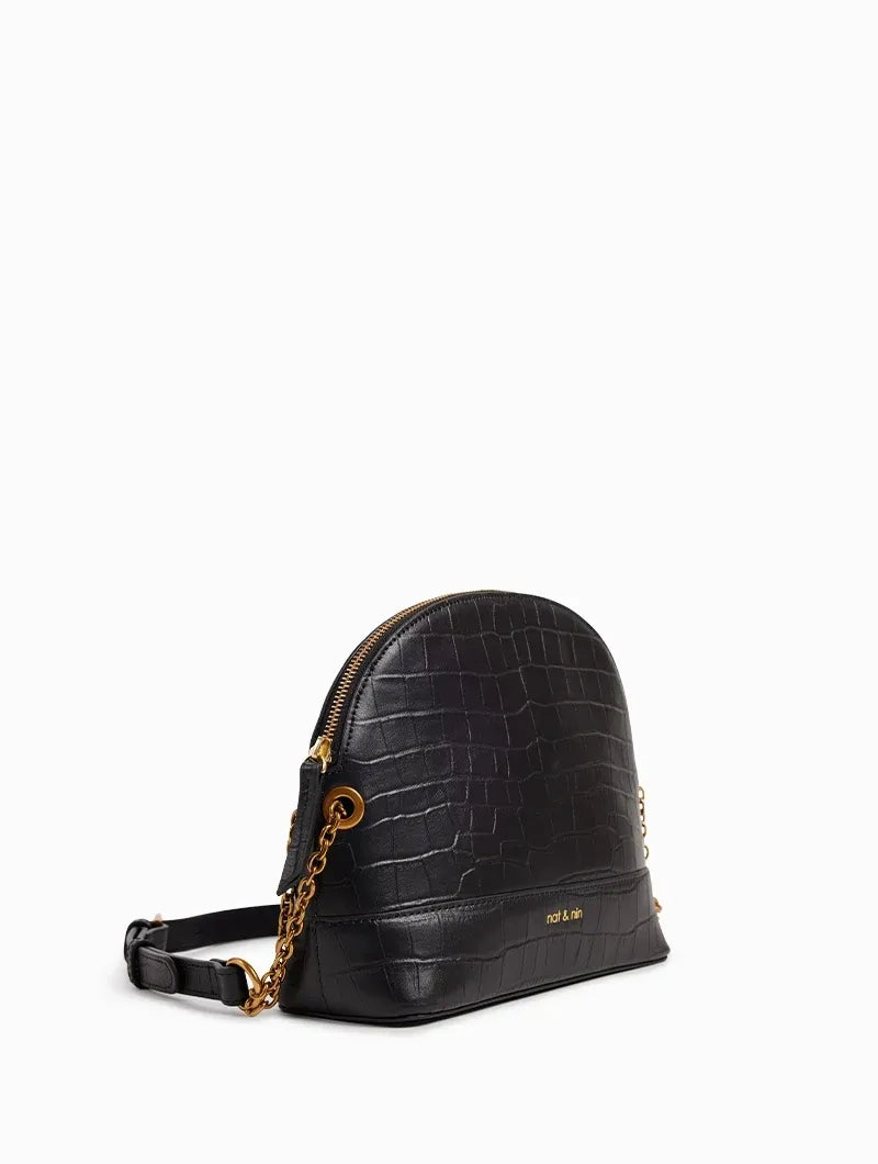 Sac bandoulière - Juliet Croco Noir
