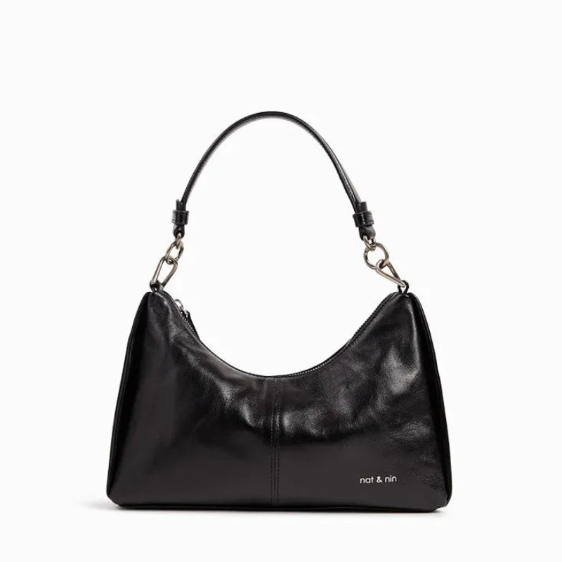 Sac Baguette - Réjina Noir Glacé