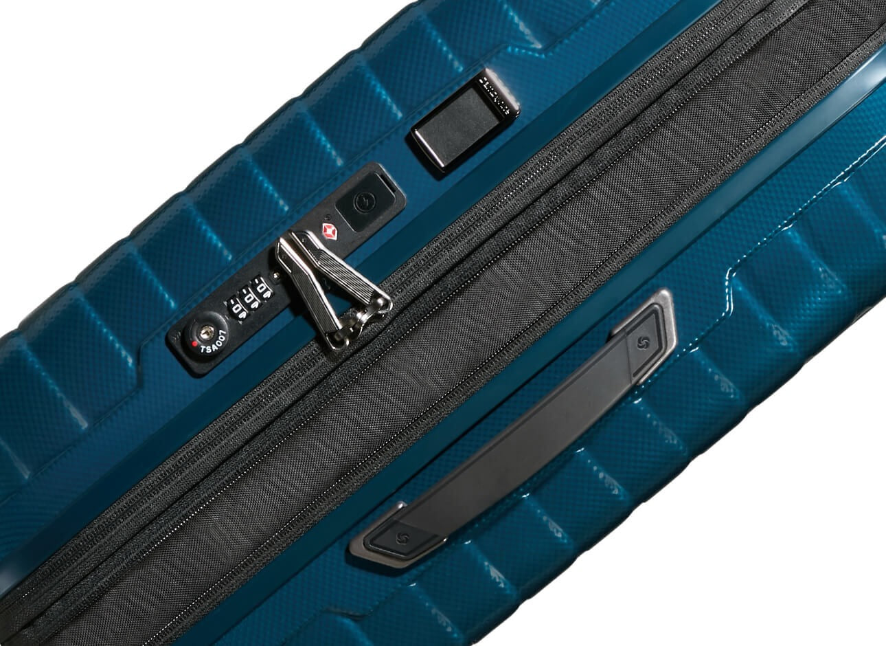 Valise Proxis 4 roues 55 Slim - Bleu Pétrole - Extensible