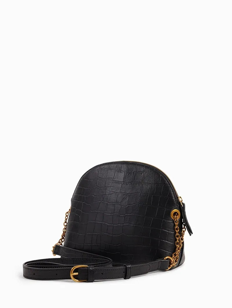 Sac bandoulière - Juliet Croco Noir