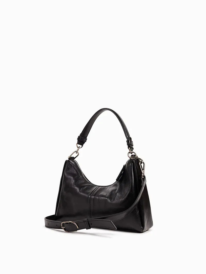 Sac Baguette - Réjina Noir Glacé