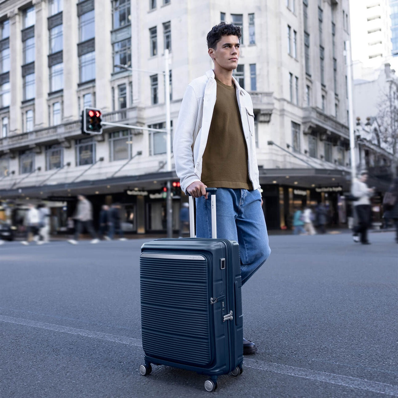 Valise cabine 4 roues - Paralux 55cm Extensible - Midnight Blue