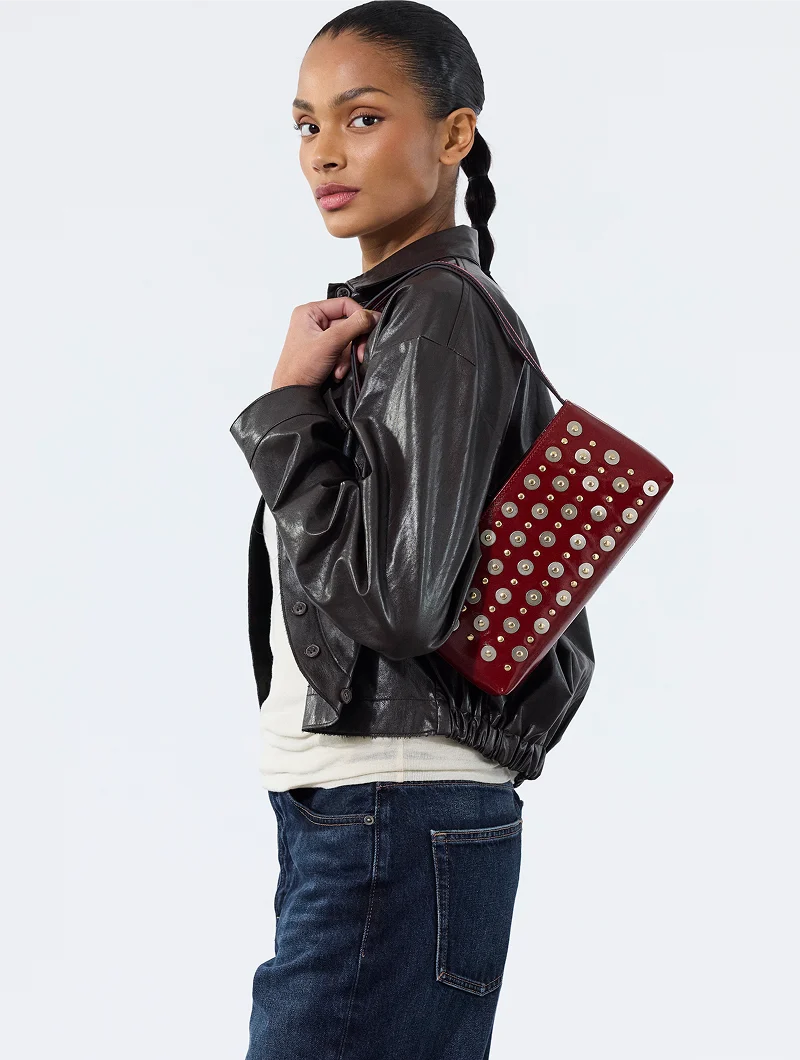 Sac Baguette - Nya Stud Rouge Glacé