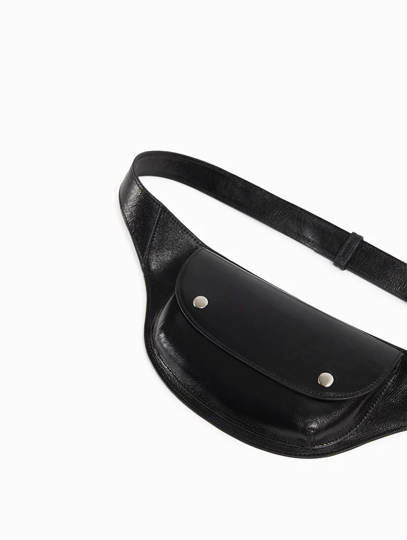 Sac banane - Arizona Léopard Noir Glacé