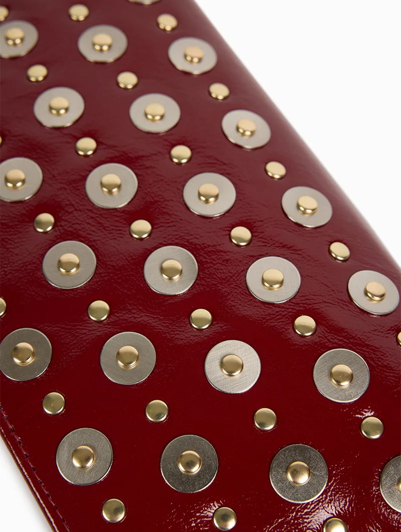 Sac Baguette - Nya Stud Rouge Glacé