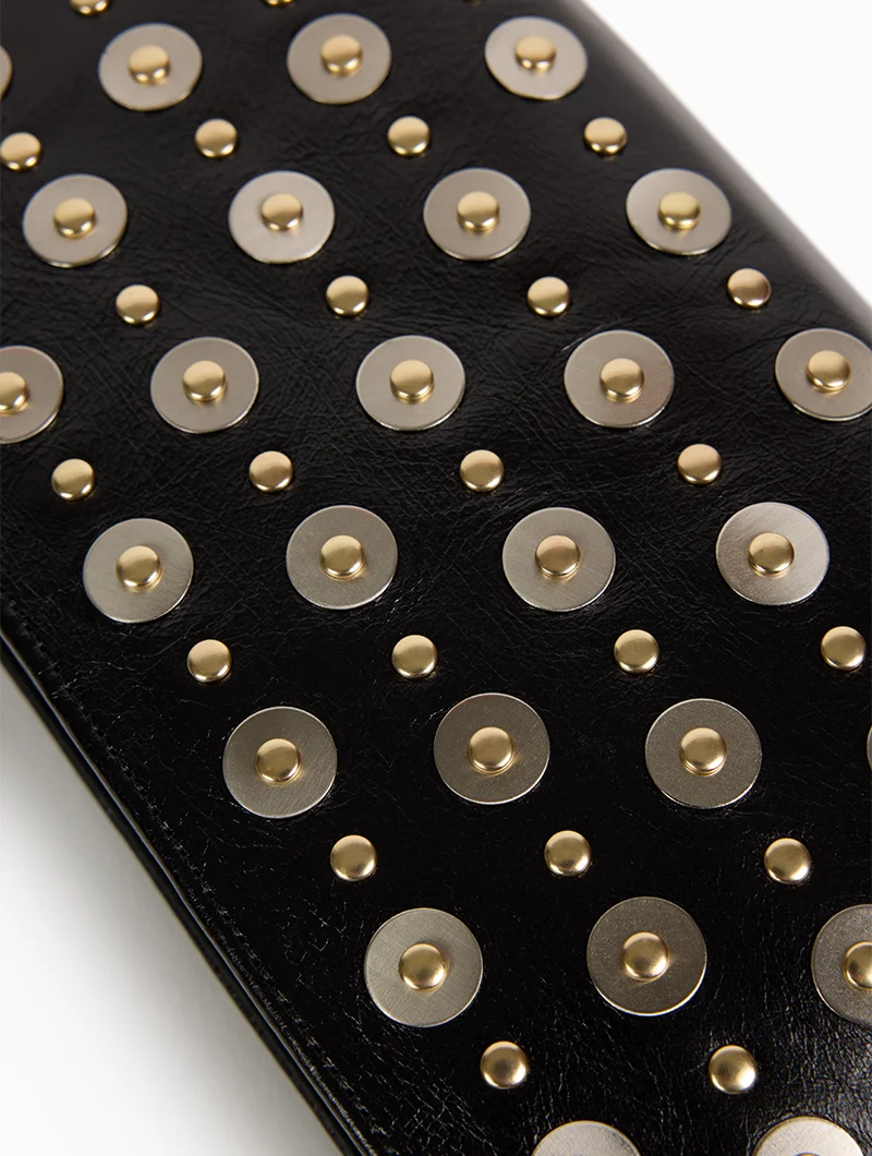 Sac Baguette - Nya Stud Noir Glacé